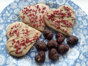 Sugar Cookies and Peanut Butter Chocolate Hearts