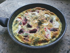 Beetroot, Dill and Ricotta Frittata