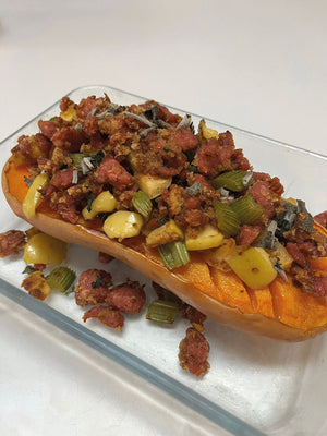 Vegan Butternut squash with stuffing