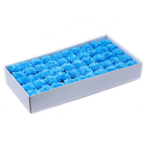 10 x Craft Soap Flowers - Carnations - Sky Blue - CSFH