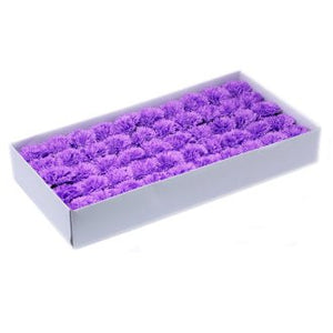 10 x Craft Soap Flowers - Carnations - Violet - CSFH