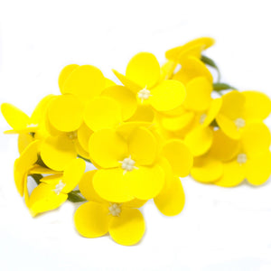 10 x Craft Soap Flowers - Hyacinth Bean - Yellow - CSFH