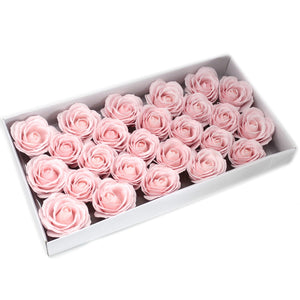 10 x Craft Soap Flowers - Lrg Rose - Pink - CSFH