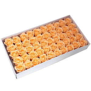 10 x Craft Soap Flowers - Med Rose - Peach - CSFH