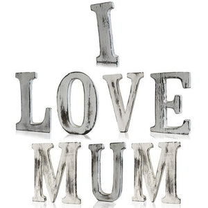 shabby chic letters i love mum 8