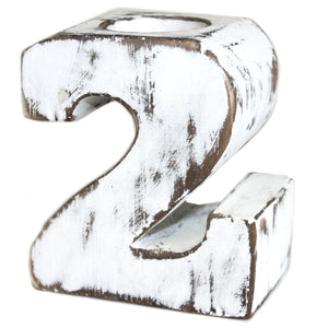 wooden birthday numbers no 2