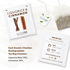 liquorice cinnamon tea bags 20s