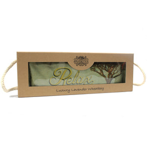 luxury lavender wheat bag in gift box cornfield relax