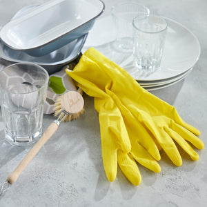 natural latex rubber gloves large