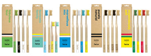 bamboo toothbrushes purely natural set of 4 medium bristles
