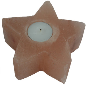 salt candle holder star