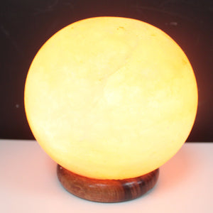 salt lamp ball big wooden base