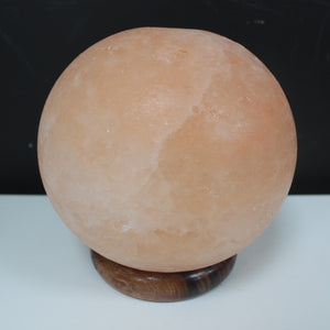 salt lamp ball big wooden base