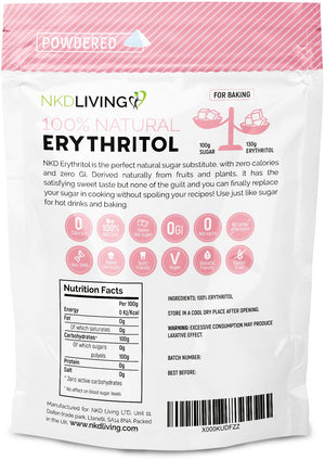 erythritol natural sugar alternative powdered 1000g pink