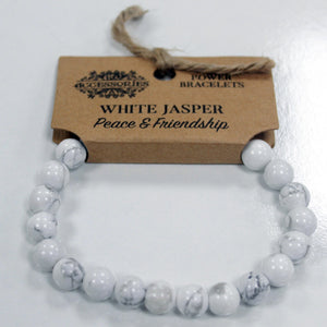 power bracelet white jasper