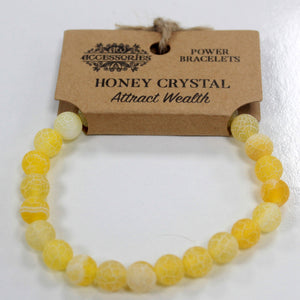 power bracelet honey crystal