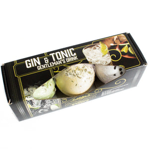 set of three gin tonic bath bombs
