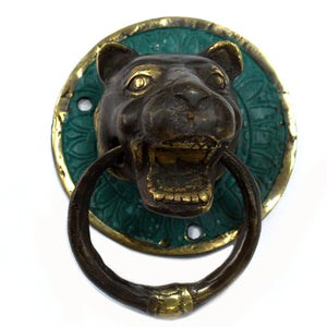 brass door knocker tiger head