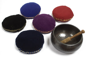 singing bowl velvet cushion 16cm