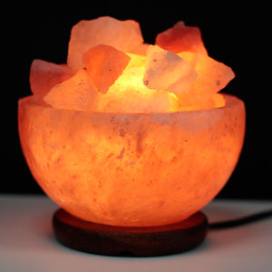 salt fire bowl and chunks 15cm x 9cm