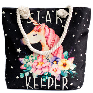 rope handle bag star keeper unicorn