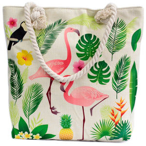 rope handle bag flamingo more