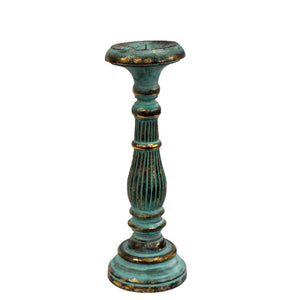 medium candle stand turquois gold