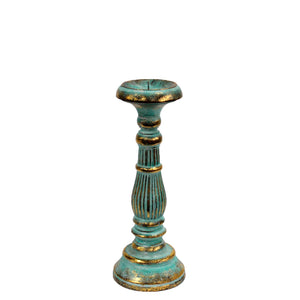 small candle stand turquois gold