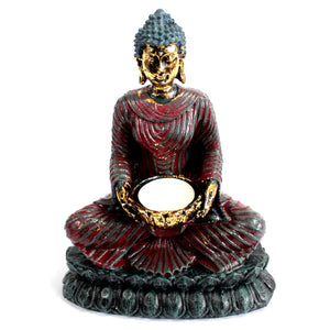 antique buddha devotee candle holder