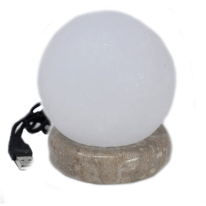 quality usb ball white salt lamp 9 cm multi