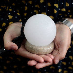quality usb ball white salt lamp 9 cm multi