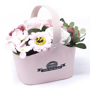 bouquet petite basket peaceful pink