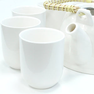 herbal teapot set classic white