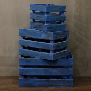 fruit box set of 3 bluewash