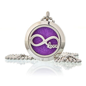 aromatherapy diffuser necklace infinity love 25mm