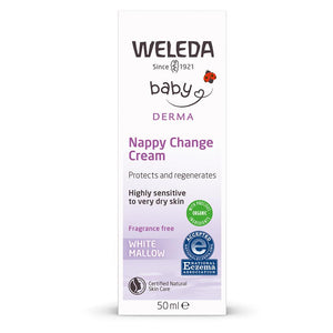 white mallow nappy change cream 50ml fragrance free