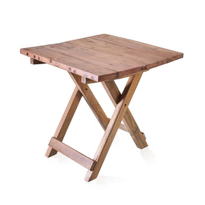 square folding coffee table 50cm recycled wood