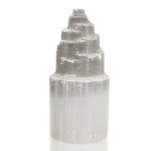 natural selenite tower lamp 20 cm