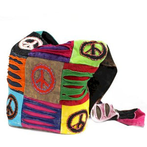 ethnic sling bag sand peace