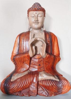 hand carved buddha statue 60cm two hands