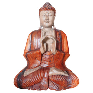 hand carved buddha statue 60cm two hands