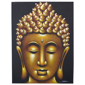 buddha painting gold sand finish