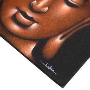 buddha painting copper sand finish