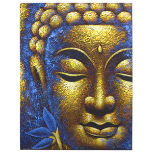 buddha painting gold face lotus flower