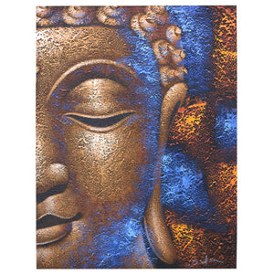 buddha painting copper face