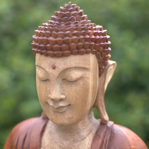 hand carved buddha statue 40cm teaching transmission