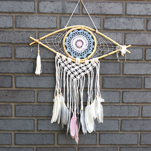 protection-dream-catcher-med-macrame-evil-eye-blue/white/pink