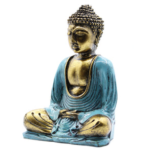 teal gold buddha medium