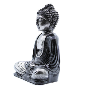 black grey buddha medium