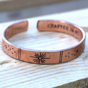 inspiration bracelet copper snrise galaxy stars earth